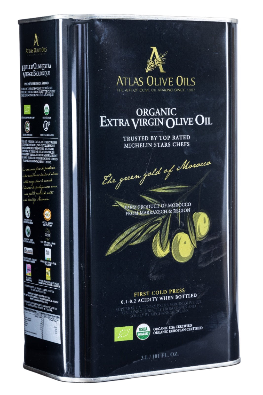 Atlas Olive Oil - Premium, Extra Virgin, and Cold Pressed - Simply Gourmet