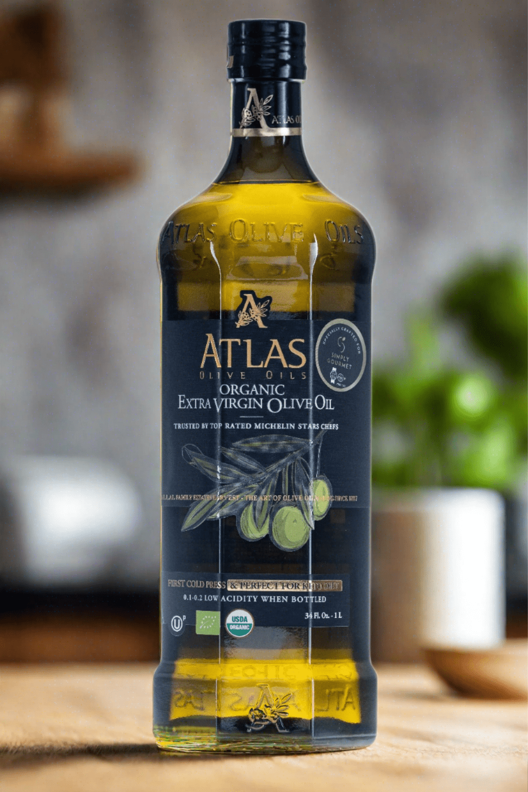 Atlas Olive Oil - Premium, Extra Virgin, and Cold Pressed - Olive Oil - Simply Gourmet