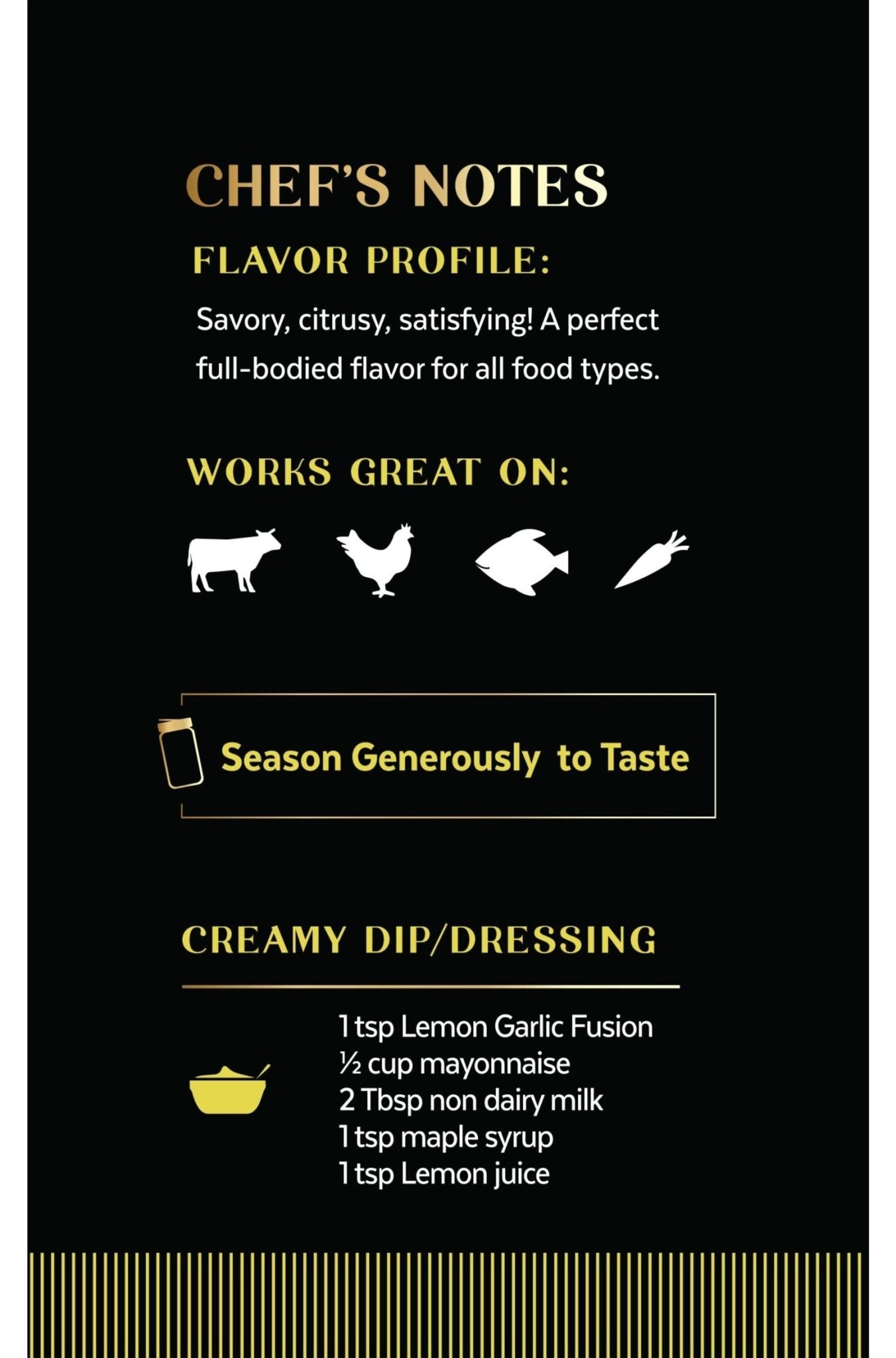 Lemon Garlic Fusion - Recipe in a Bottle - Spice Rub - Simply Gourmet