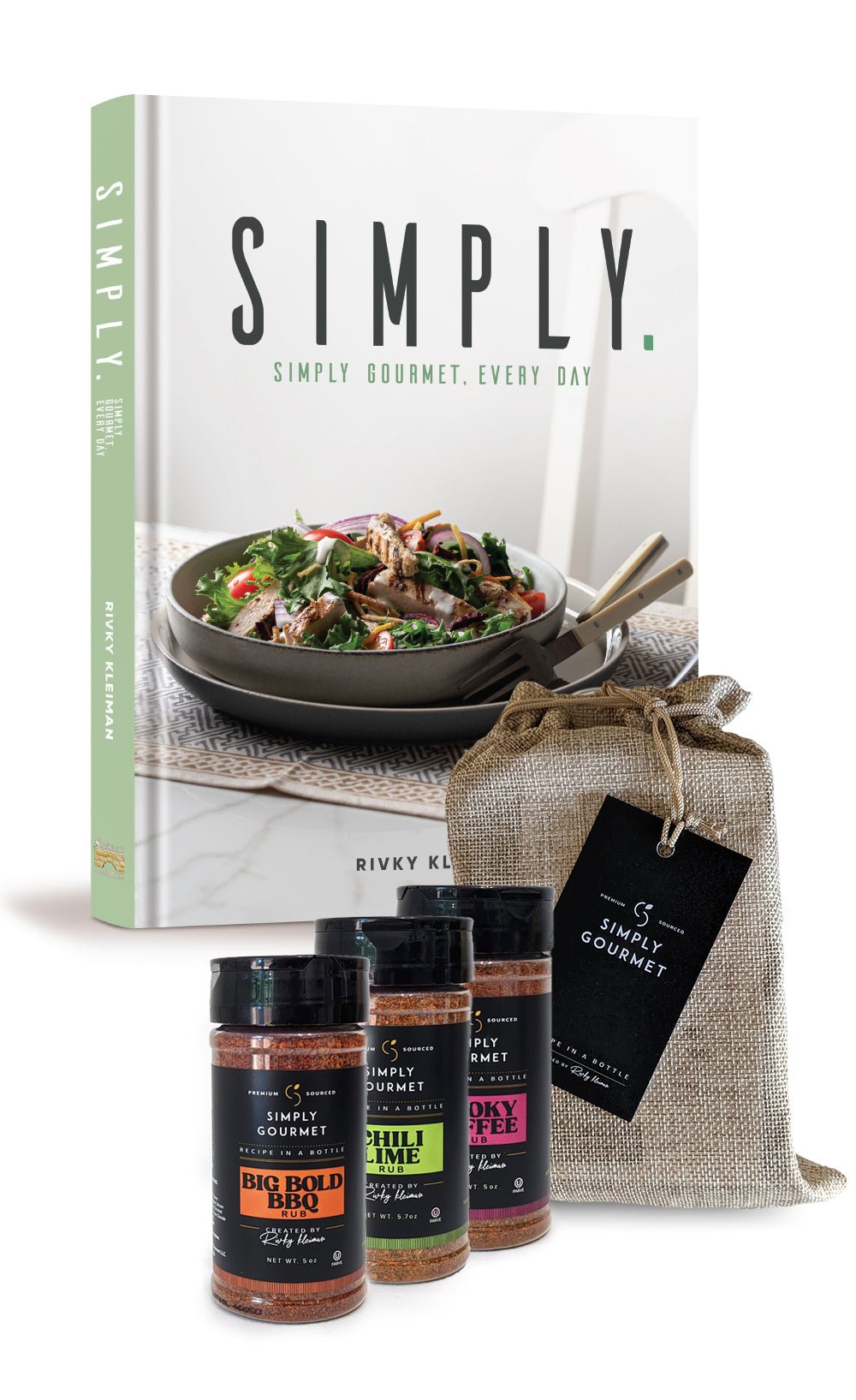 Simply Cookbook + Recipe in a Bottle gift set - Spice Rub - Simply Gourmet