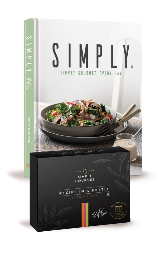 Simply Cookbook + Recipe in a Bottle gift set - Spice Rub - Simply Gourmet